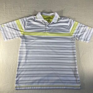 Antigua Mens Golf Short Sleeve Shirt Desert Dry Large 21.5 x 27.5 Striped